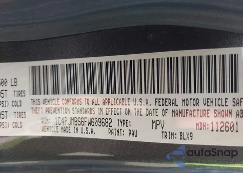 2015 Jeep Cherokee Trailhawk из США, поврежденный, VIN 1C4PJMBS6FW609682